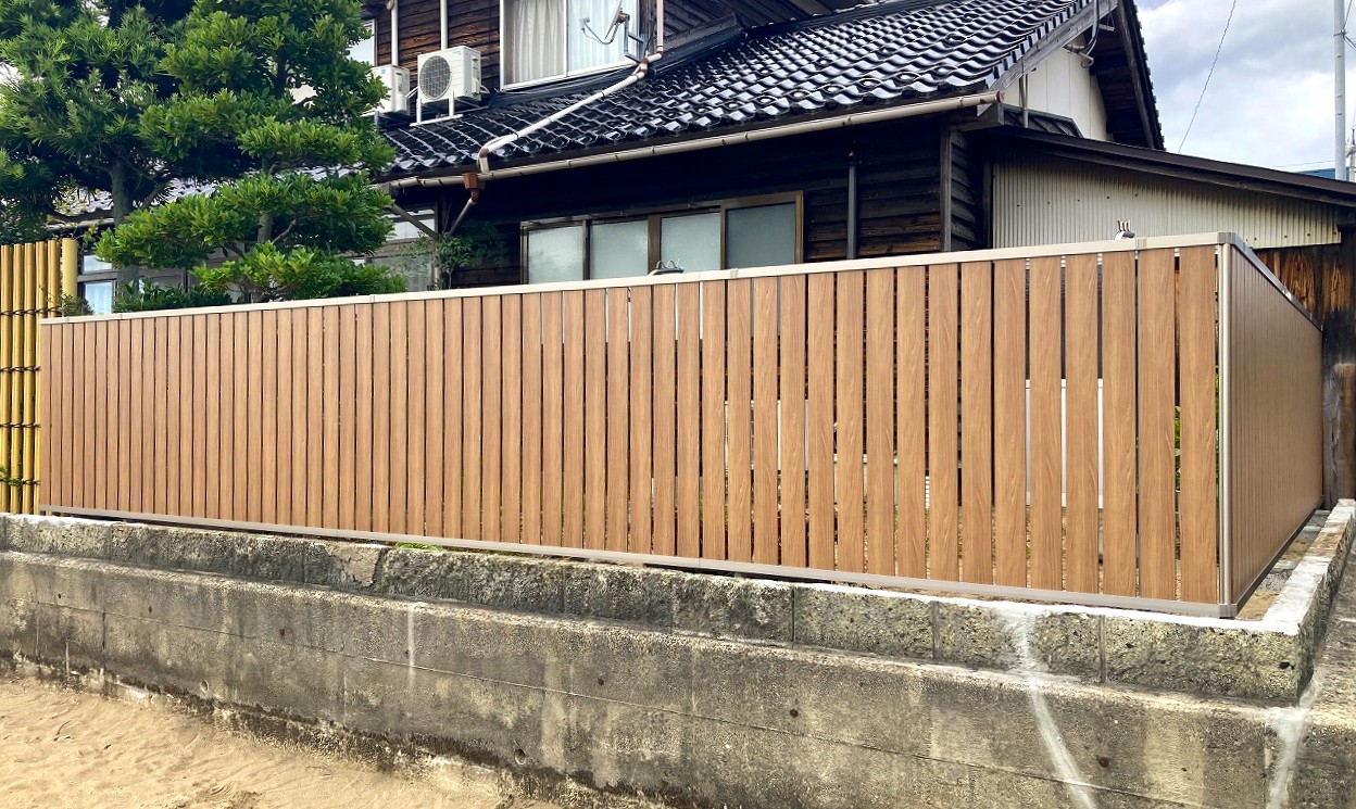 内灘町Y様邸　ブロック塀撤去で生まれた和モダンフェンス